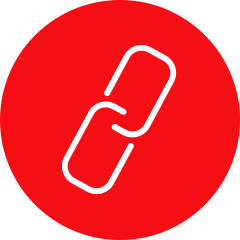 red link solid circle icon
