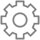 grey gear line icon