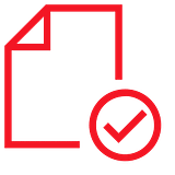 icon doc check red