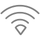 grey wifi line icon